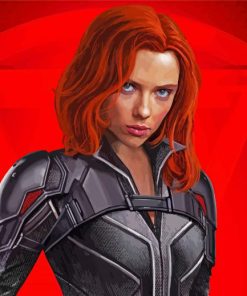 Scarlette Black Widow Movie paint by number