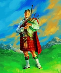 Scottish Man Art paint by number