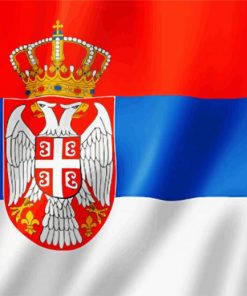 Serbia State Flag paint by number