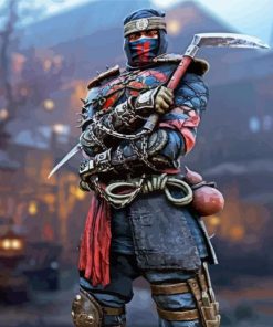 Shinobi Illustration Ninja paint by number