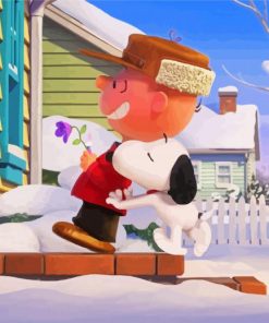 Snoopy And Charlie Peanuts Movie paint by number