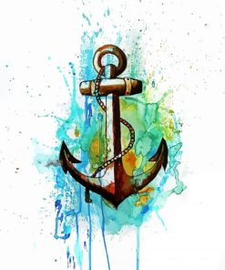 Splatter Anchor Art paint by numbers