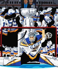 St Louis Blues Hockey Players paint by numbers