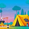 Summer Camp Tent paint by number