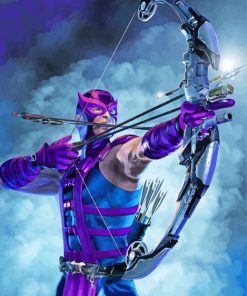 Superhero Hawkeye paint by numbers