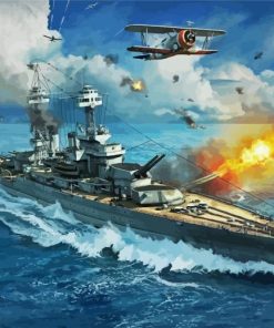 The Battleship paint by numbers