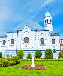 The Blue Church Slovakia paint by number