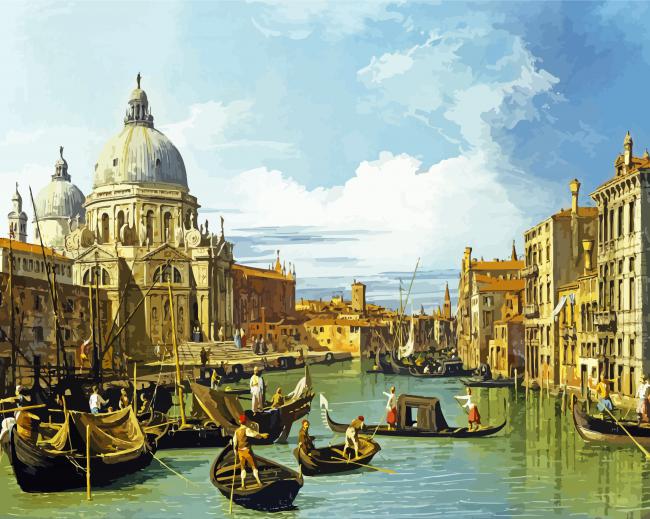 The Entrance to The Grand Canal Venice paint by numbers