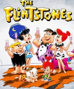 The Flintstones Family paint by numbers