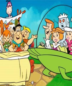 The Flintstones Cartoon Families paint by numbers