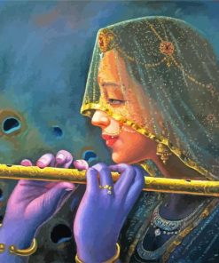 The Flute Player Woman paint by numbers