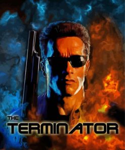 The Terminator Movie Poster paint by number