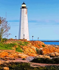 US Connecticut Five Mile Point Lighthouse paint by numbers