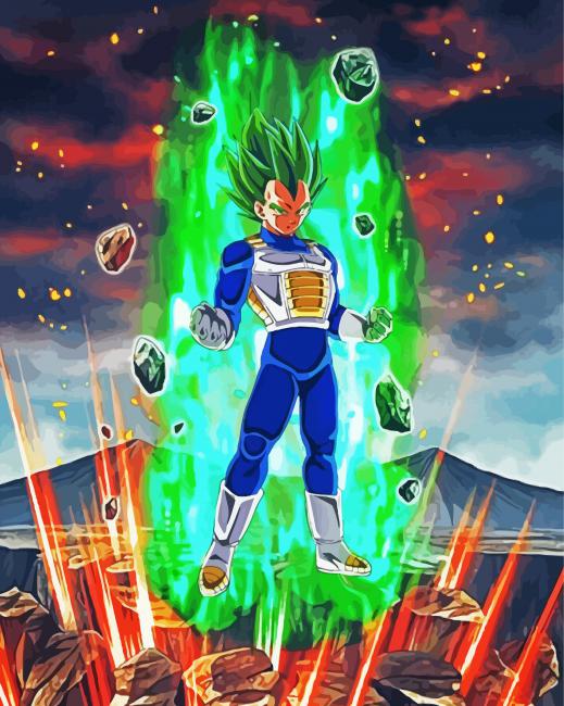 Vegeta Super Saiyan paint by number