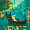 Venice Italy Gondola Poster paint by numbers