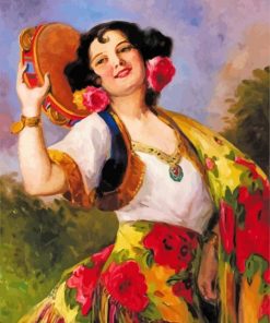 Vintage Gypsy Woman paint by numbers