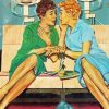 Vintage Women Gossiping paint by numbers