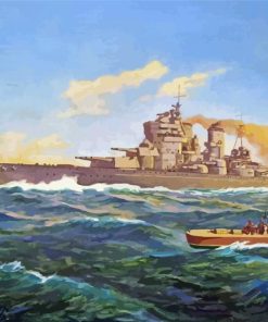 War Battleship Art paint by numbers