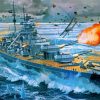 War Battleship paint by numbers