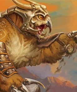 Warrior Owlbear paint by numbers