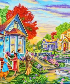 Welcome Neighbors paint by numbers