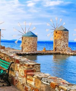 Windmill Of Chios paint by numbers