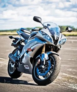 Yamaha R6 Motorcycle paint by number