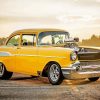 Yellow 57 Chevy paint by numbers