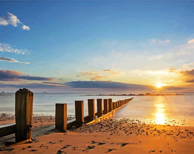 Aberdeen Beach paint by numbers