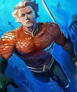 Aesthetic Aquaman paint by number