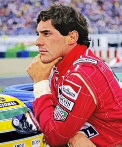 Aesthetic Ayrton Senna paint by number