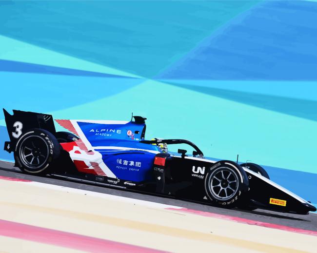 F2 Race Car paint by numbers