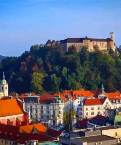 Ljubljana Castle Buildings paint by numbers