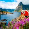 Lofoten Norway Landscape paint by numbers