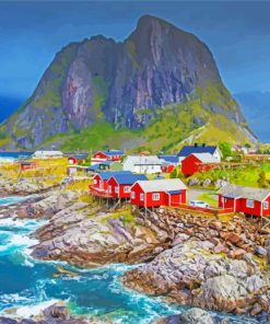 Lofoten Landscape paint by numbers