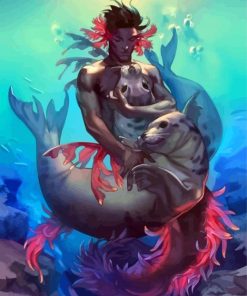 Merman Animation paint by numbers