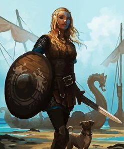 Aesthetic Shieldmaiden Art paint by number