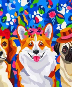 Aesthetic Cute Dogs paint by number