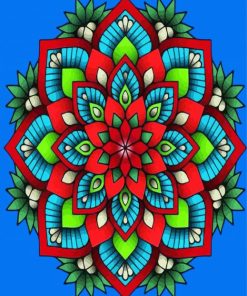 Floral Mandala Art paint by numbers