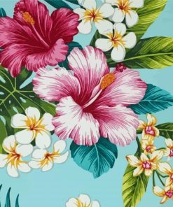 Flowers Art Illustration paint by numbers