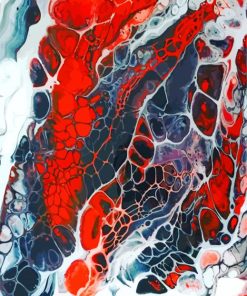 Red Geode Art paint by numbers