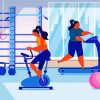 Gym Illustration paint by numbers