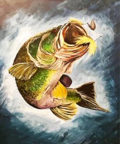 Aesthetic Largemouth Bass paint by number