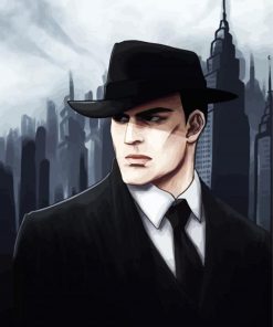 Mafia Man With Hat paint by numbers