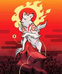 Okami Dog paint by numbers