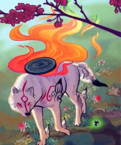 Okami Dog Art Animal paint by numbers