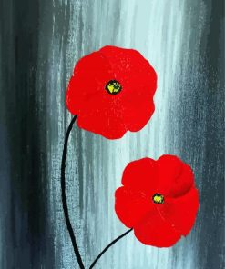 Poppies Flower paint by numbers