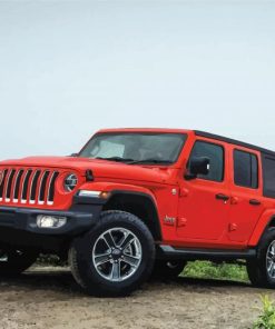 Red Jeep paint by numbers