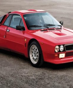 Red Lancia Car paint by numbers