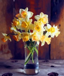 Vase Of Narcissus Flowers paint by numbers